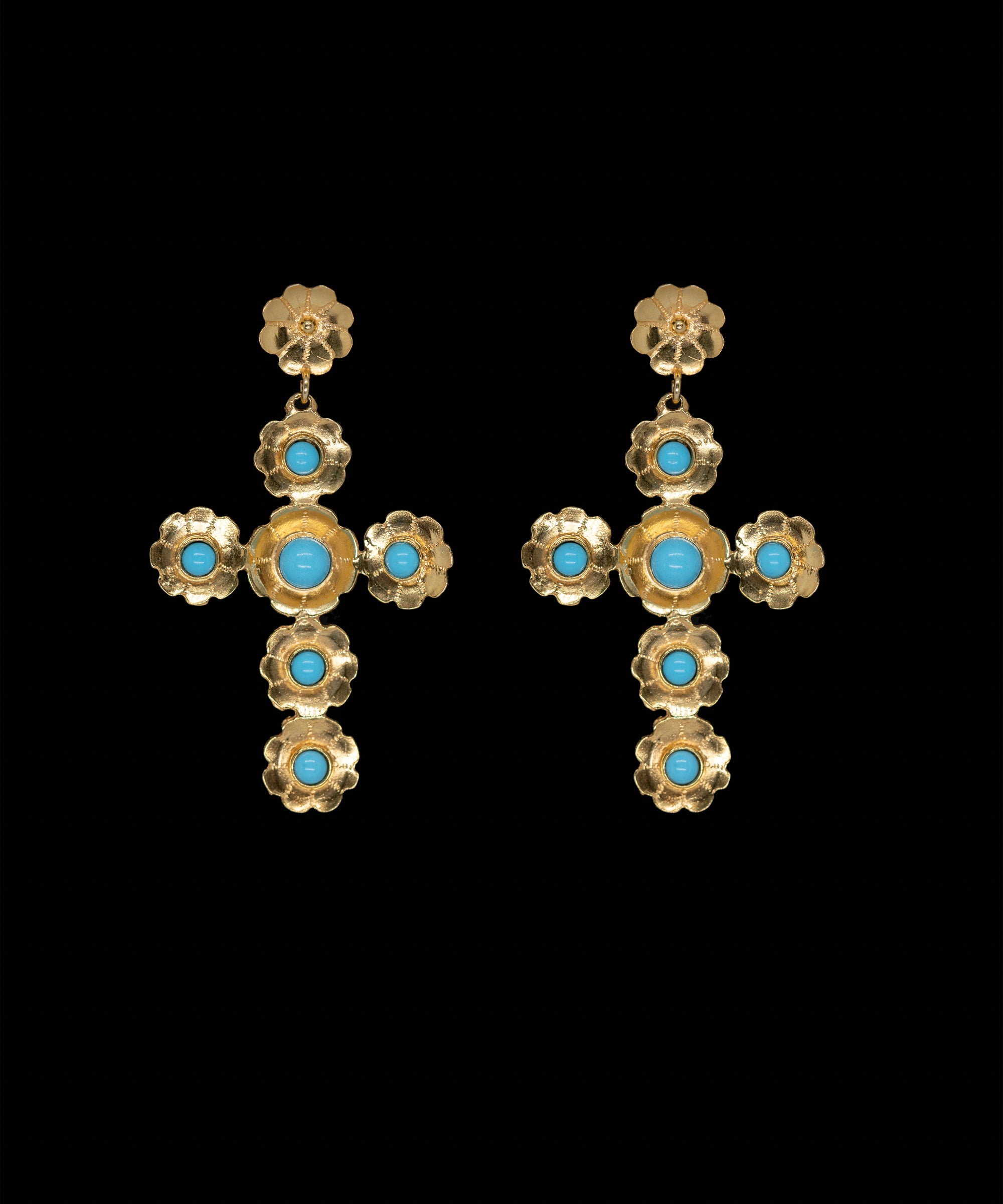 Sant Elm Cross Earrings with gemstones