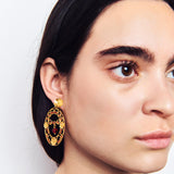 Pendientes Luna Oval Petit con cristales