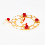 Pendientes Luna Oval con cristales