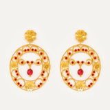 Pendientes Luna Oval Petit con cristales
