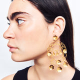 Pendientes Luna Oval de Flores