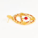 Pendientes Luna Oval Petit con cristales