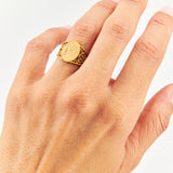 Anillo Sello Oval Margarita Major