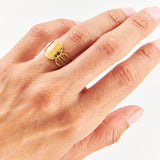 Anillo Sello Oval Margarita