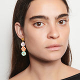 Pendientes Tres Flores Fenicia esmaltadas