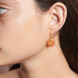 Pendientes Flor Fenicia esmaltada