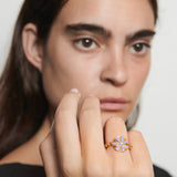 Anillo Flor Fenicia esmaltada