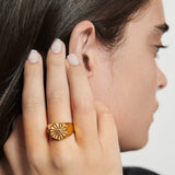 Anillo Sello Flor Fenicia