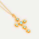 Colgante Cruz de Sant Elm con piedras