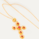 Colgante Cruz de Sant Elm con piedras