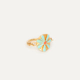 Anillo Flor Fenicia esmaltada