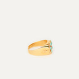 Anillo Sello Flor Fenicia esmaltada