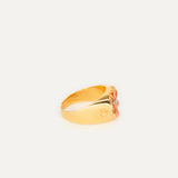 Anillo Sello Flor Fenicia esmaltada