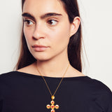 Colgante Cruz de Sant Elm con piedras