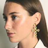 Pendientes Cruz de Sant Elm con cristales