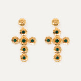 Pendientes Cruz de Sant Elm con cristales
