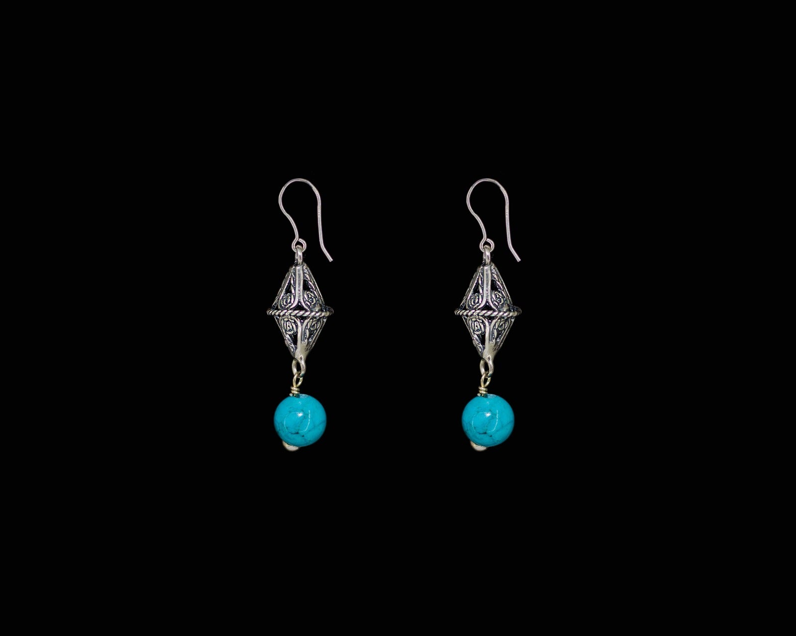 Ethnic Earrings with a gemstone