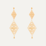 Pendientes Dos Rombos Pla