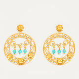 Full Moon Earrings with crystals