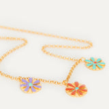 Collar Tres Flores Fenicia esmaltadas