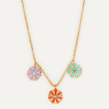 Collar Tres Flores Fenicia esmaltadas