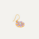 Enameled Phoenician Flower Earrings