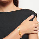Three Enameled Phoenician Flowers Bracelet
