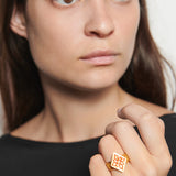 Anillo Rombo Fenicio esmaltado