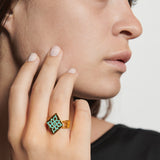 Anillo Rombo Fenicio esmaltado