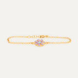 Enameled Phoenician Flower Bracelet