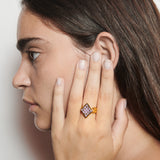 Anillo Rombo Fenicio esmaltado