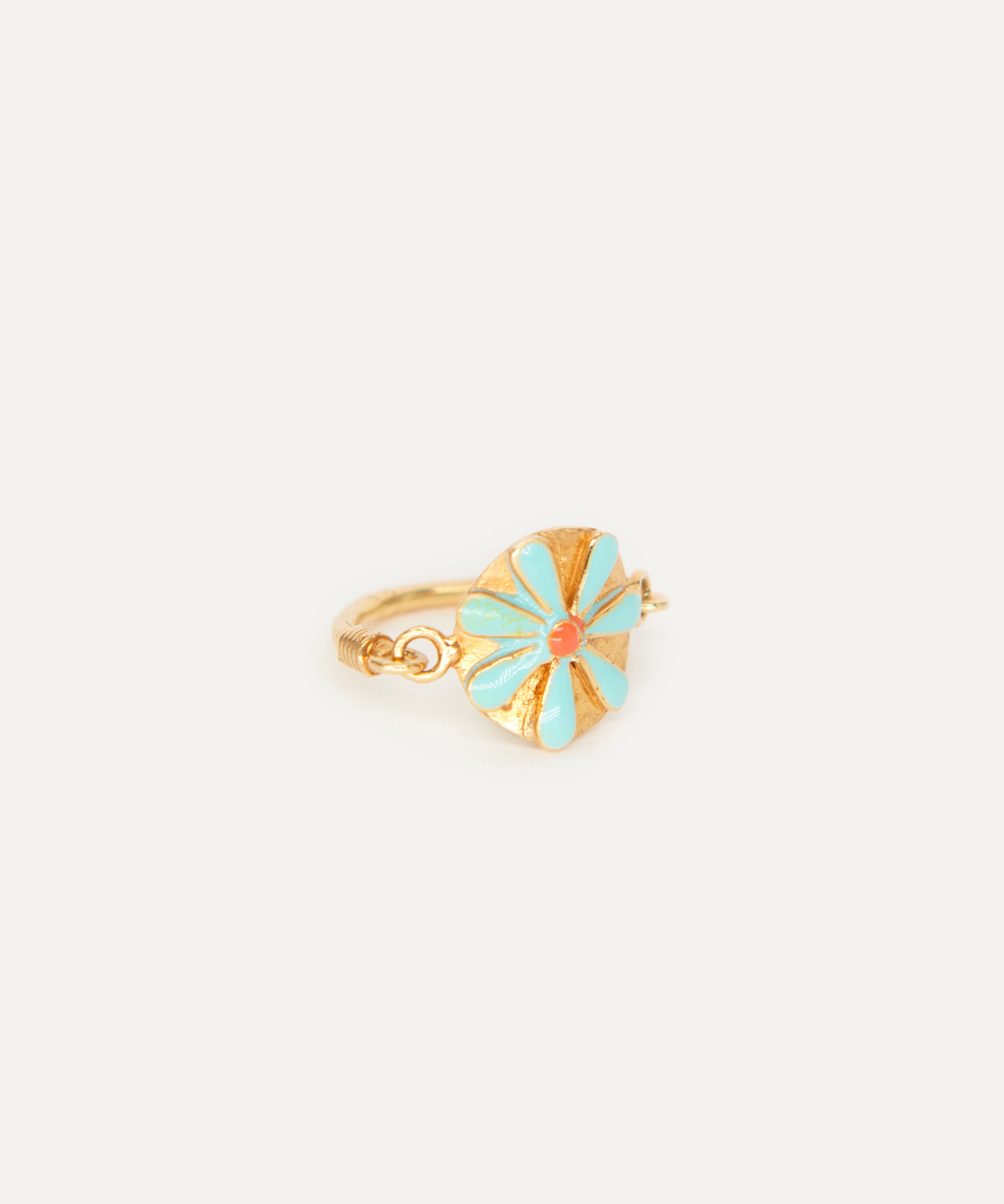 Enameled Phoenician Flower Ring