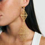 Pendientes Dos Rombos Pla