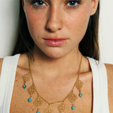 Collar Siete Rombos Pla Petit con piedras