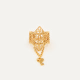 Anillo Rombo Pla Petit con cadenas