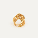 Anillo Rombo Pla petit con cristales