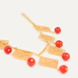 Collar Siete Rombos Pla Petit con piedras