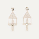 Pendientes Ave María con cruz de filigrana