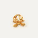 Anillo Cruz de Flores con cristales